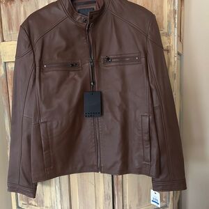 Andrew Marc Men's Tan Leather Jacket